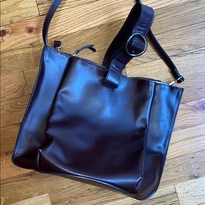 Zara calf leather bag🤎